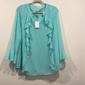 Calvin Klein women’s Turquoise Blouse from Macy’s